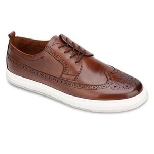 Kenneth Cole New York Cognac Colvin 2.0 Brogue Leather Sneaker - Men